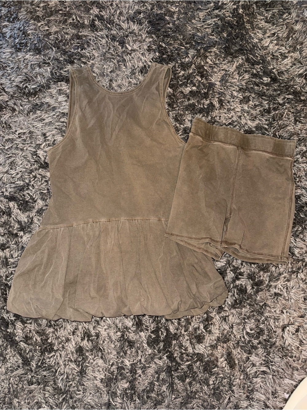NWOT free people movement hot shot bubble dress in tan